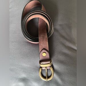 Elegant Brown Leather Belt